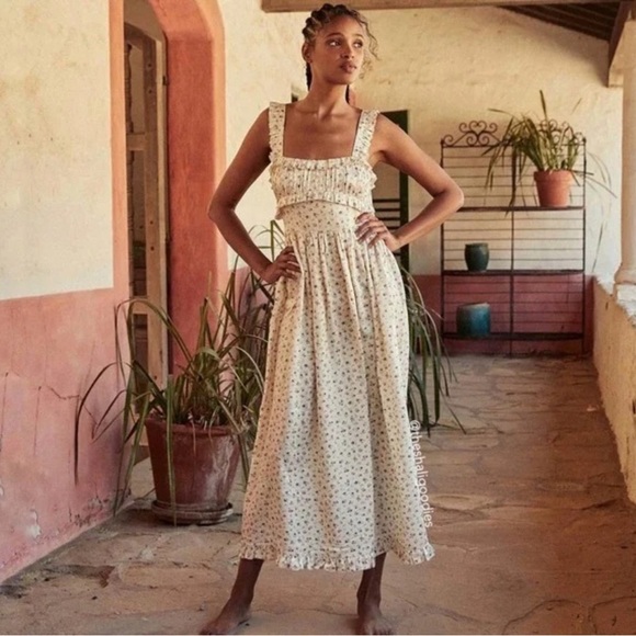 Doen Insbrook Midi Dress in Cottage Breeze Floral size Large - Picture 1 of 6